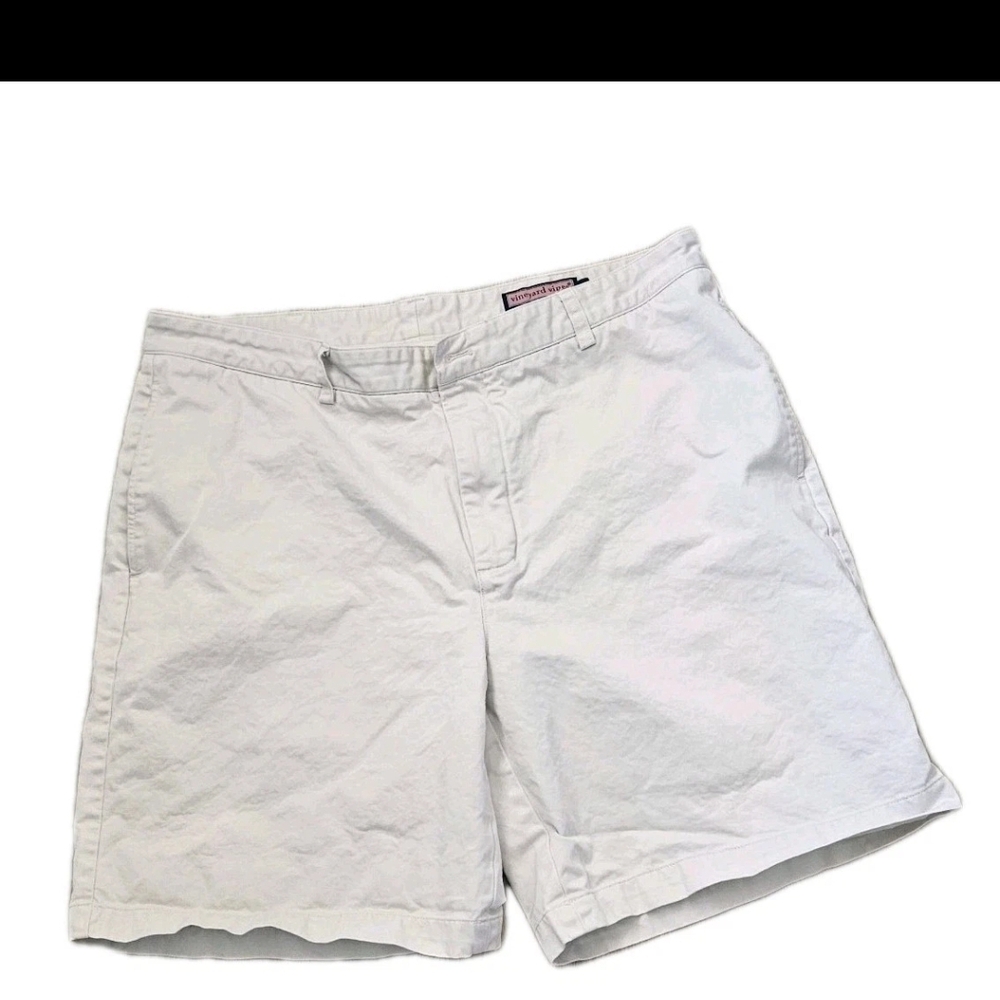 Vineyard Vines Men's Chino Shorts White Flat Front Preppy Old Money Aesthetic 38
